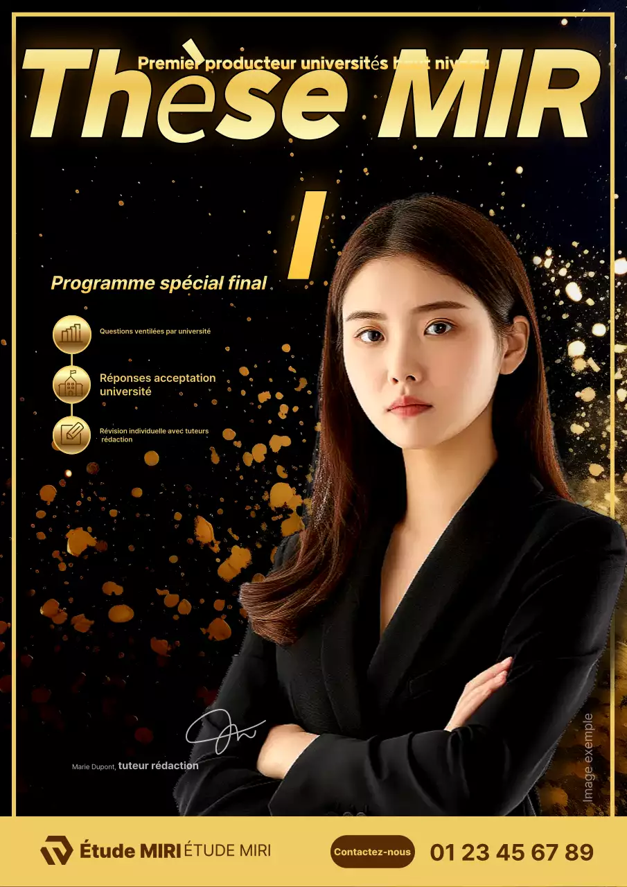 Annonces de conférences sur les thèses surlignées en noir et or