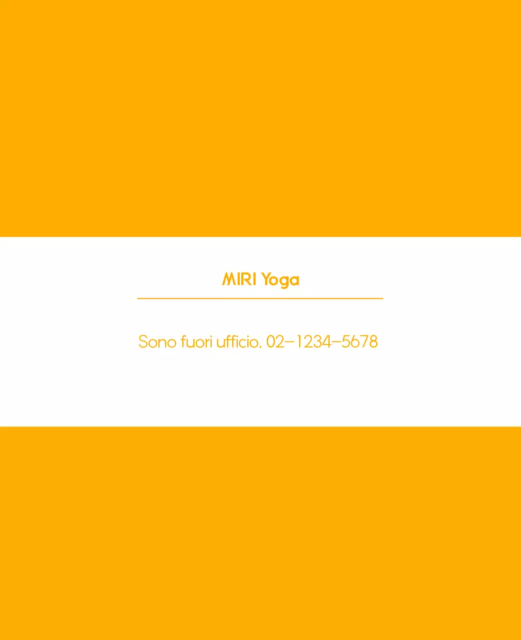 Calendario promozionale arancione dello yoga minimalista