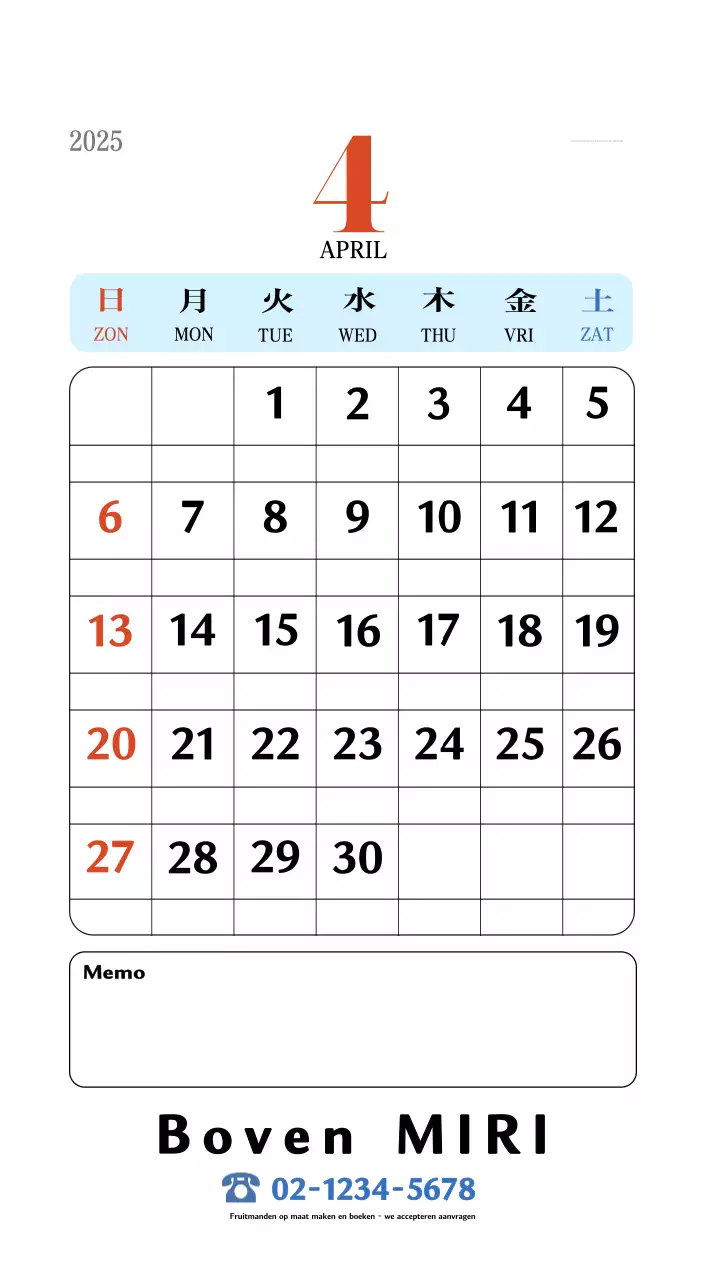 Retro concept memory kalender in rood