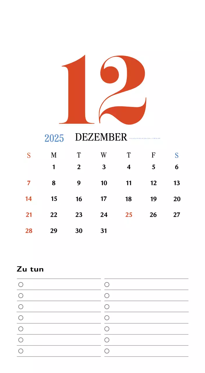 Retro-Konzept Erinnerungskalender in rot