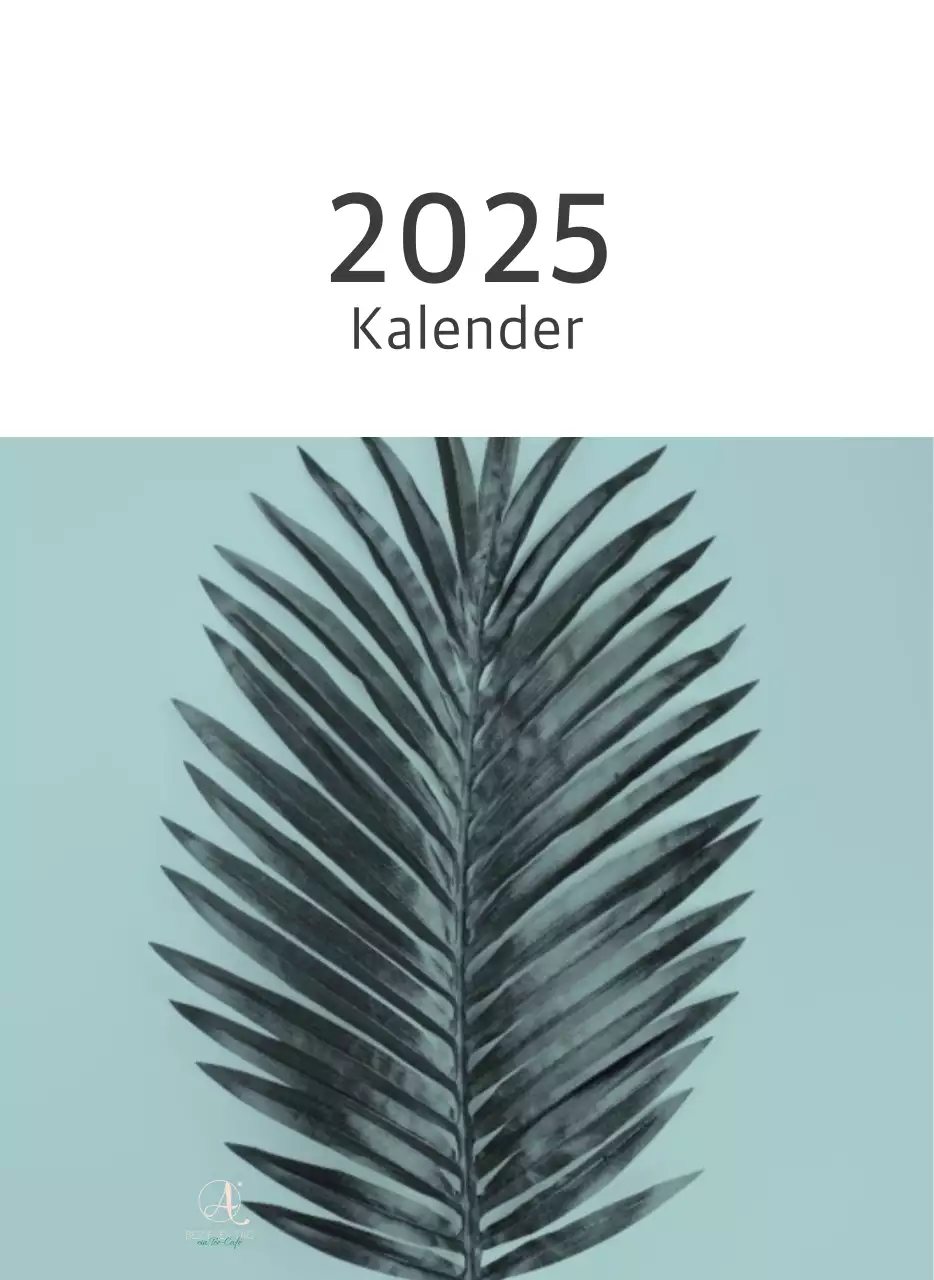 Weißer sauberer botanischer Naturkalender