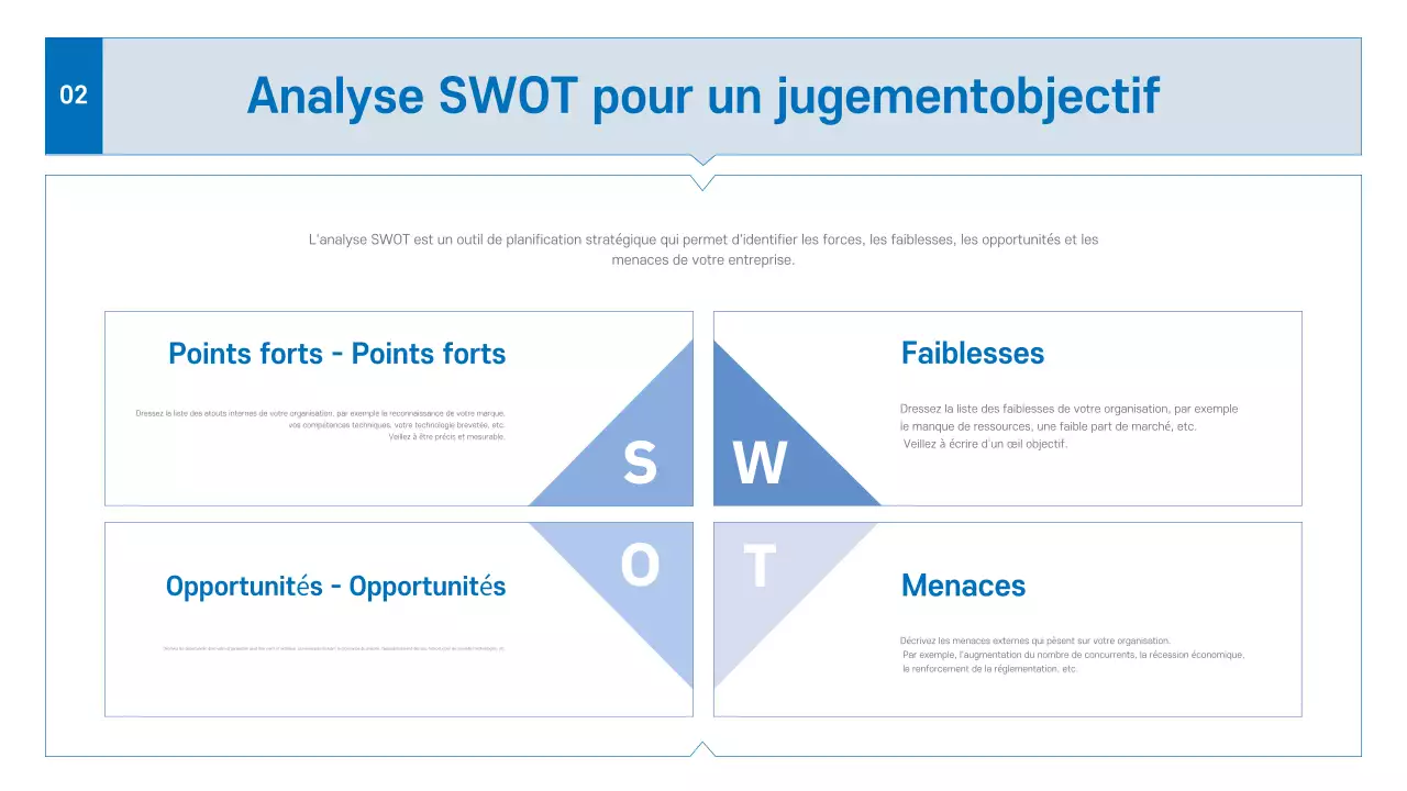 Prospectus d'entreprise moderne bleu