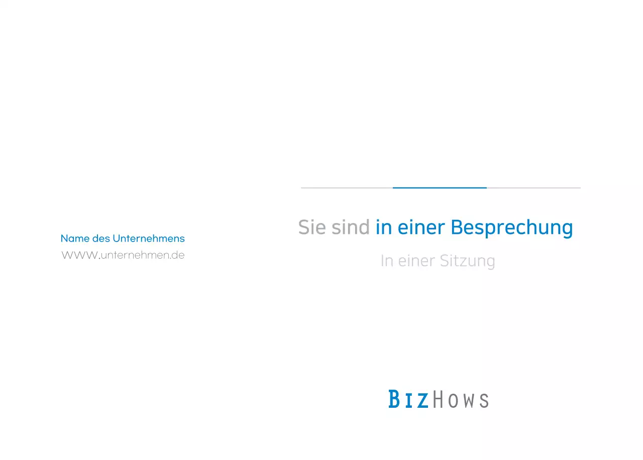 Blauer Minimalistischer Kalender Corporate Promotions