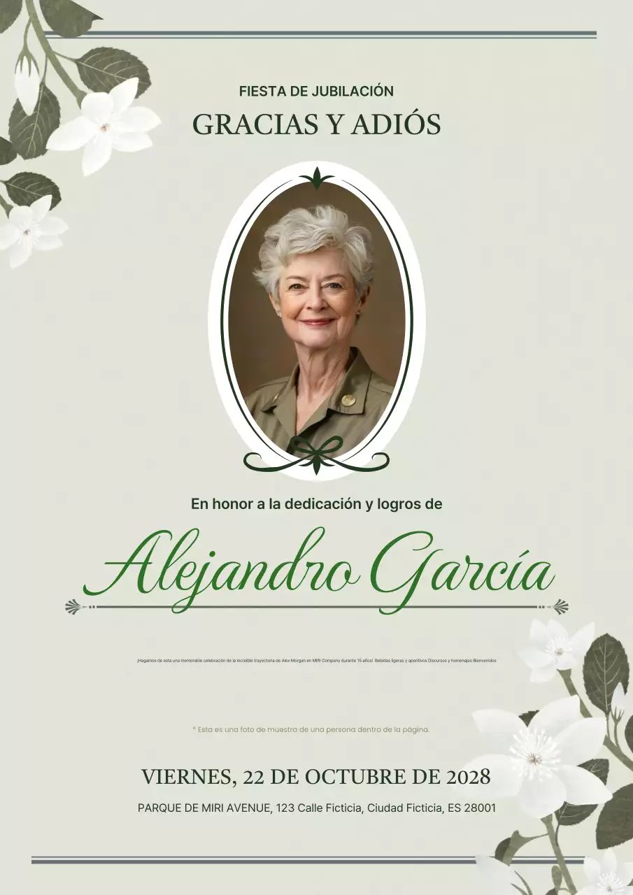 salvia elegante invitacion jubilacion