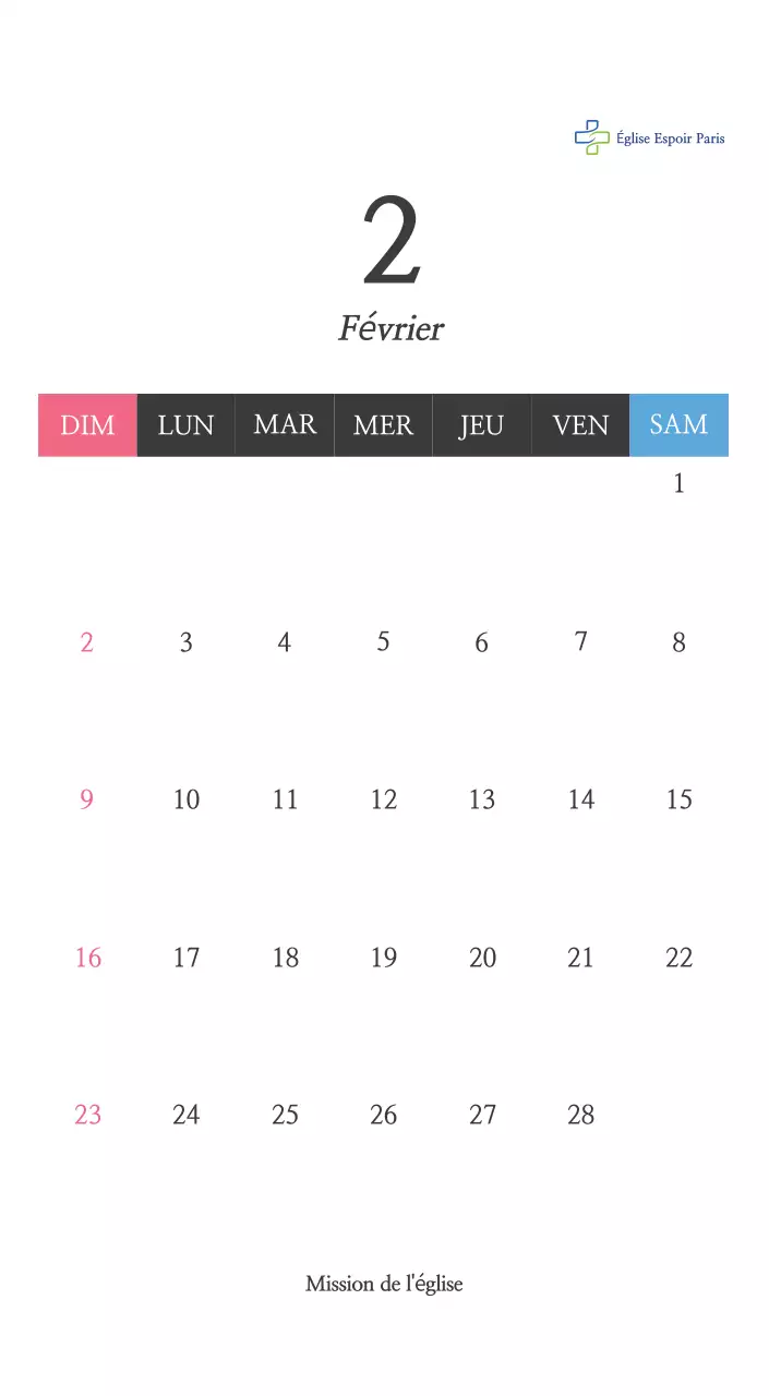 Calligraphie simple Promotion de l'église biblique