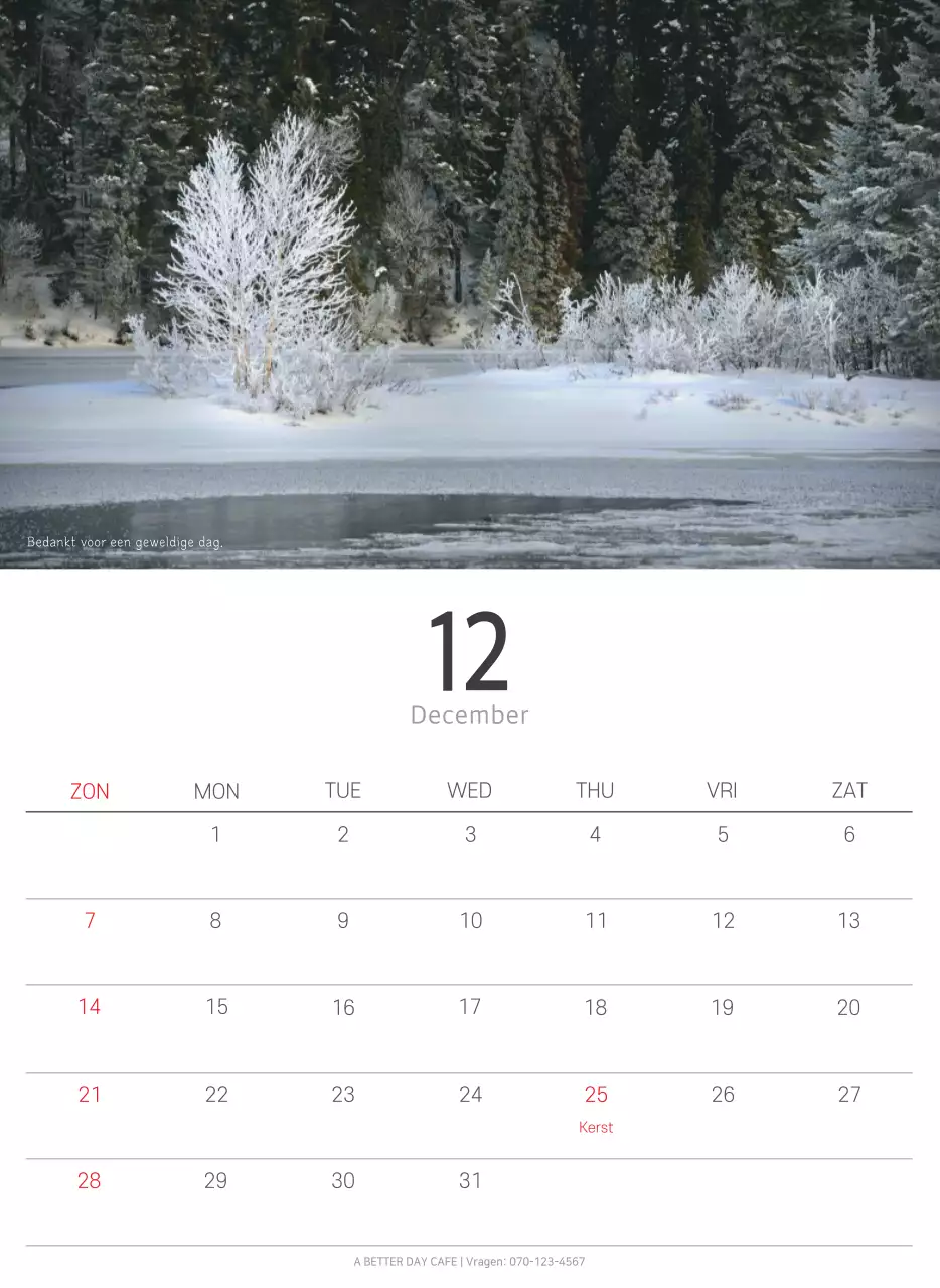 Witte schone botanische natuurkalender