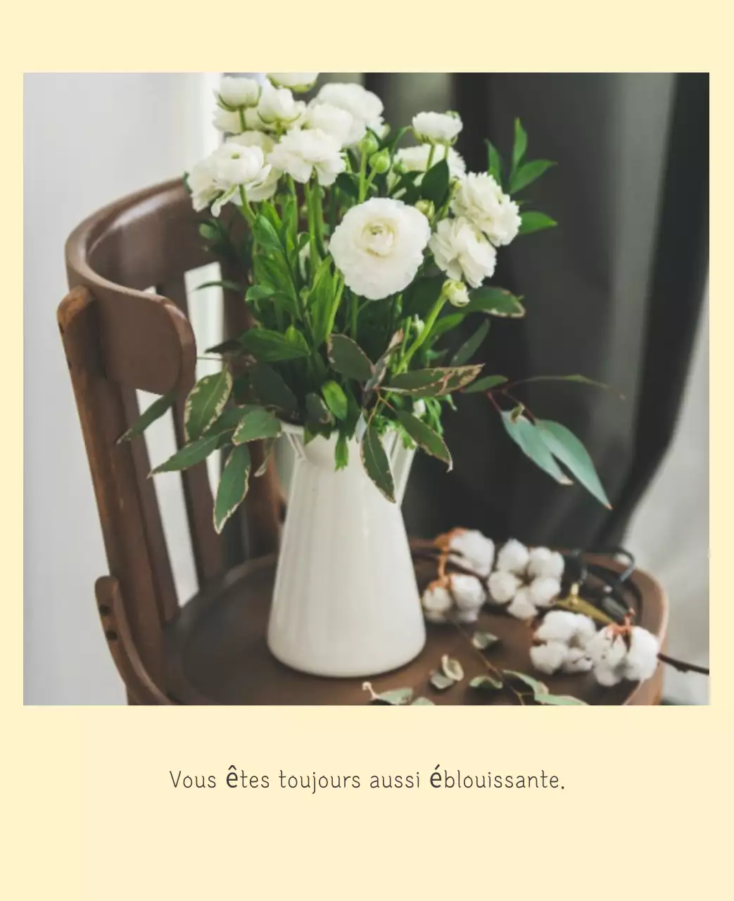 Calendrier botanique blanc et propre