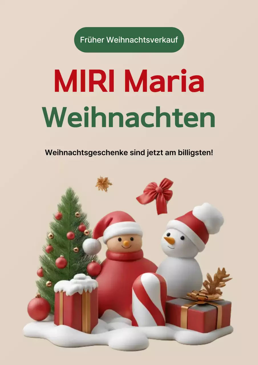 Beige Einfaches Weihnachtsfest