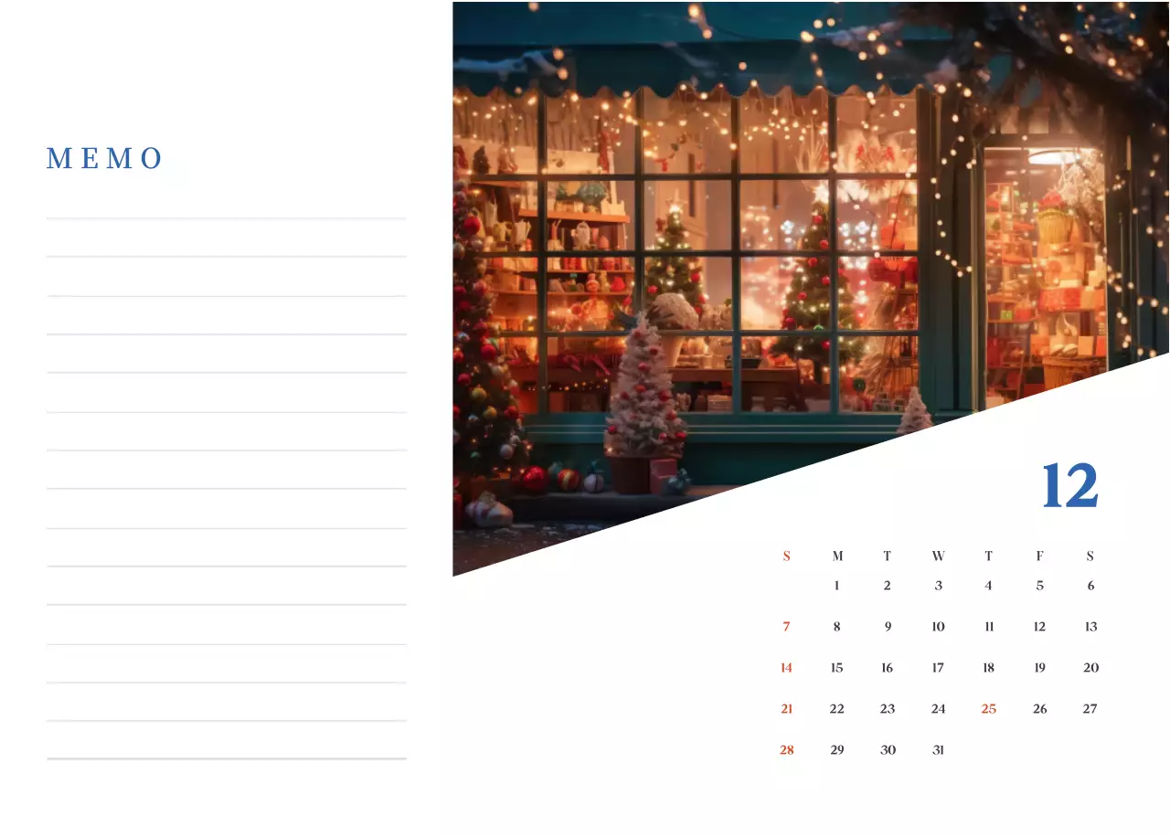 Blauwe moderne ziekenhuiskalender