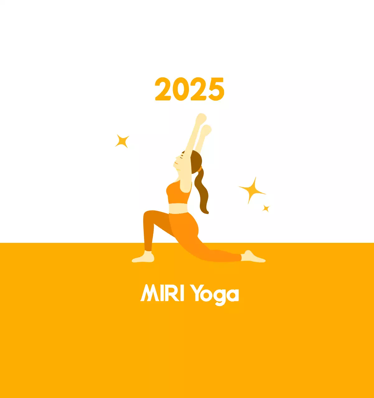 Orange Minimalist Yoga Promotional Calendar