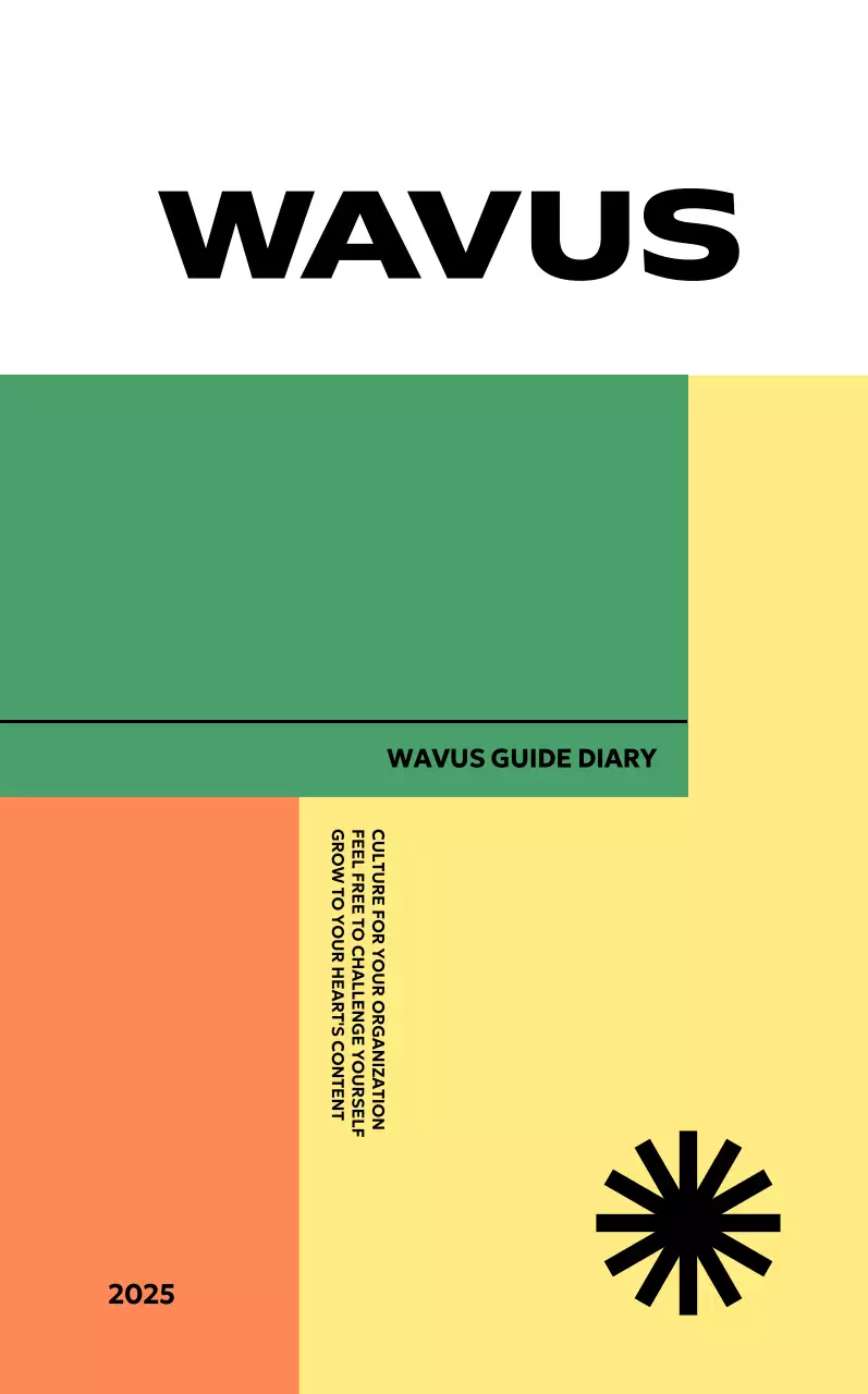 Buku harian perusahaan yang sederhana dengan sentuhan warna