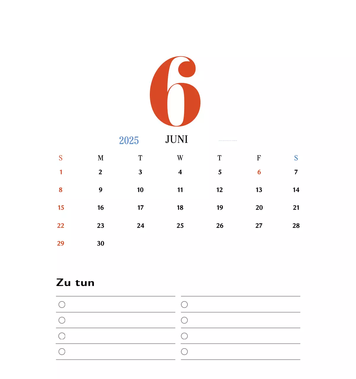 Retro-Konzept Erinnerungskalender in rot