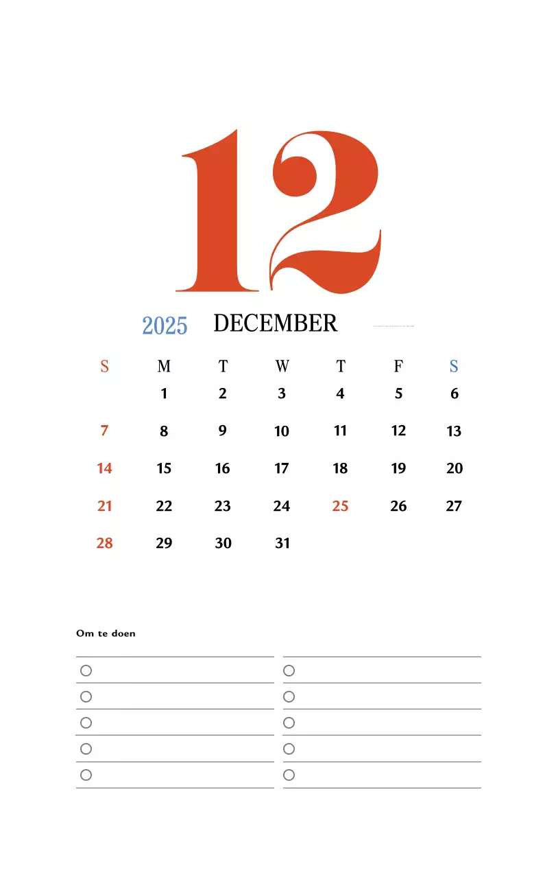 Retro concept memory kalender in rood