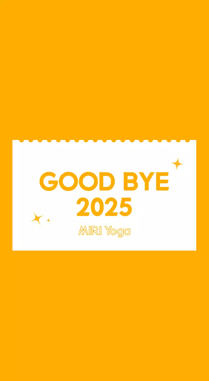 Calendrier promotionnel de yoga minimaliste orange