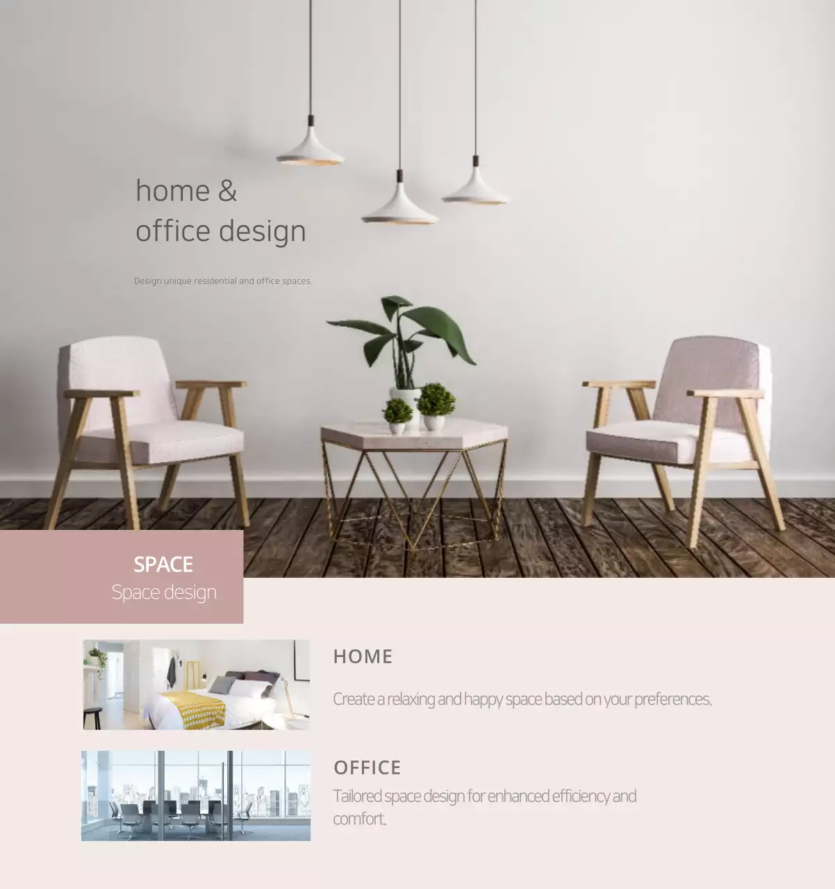 Kalender interior minimalis berwarna krem