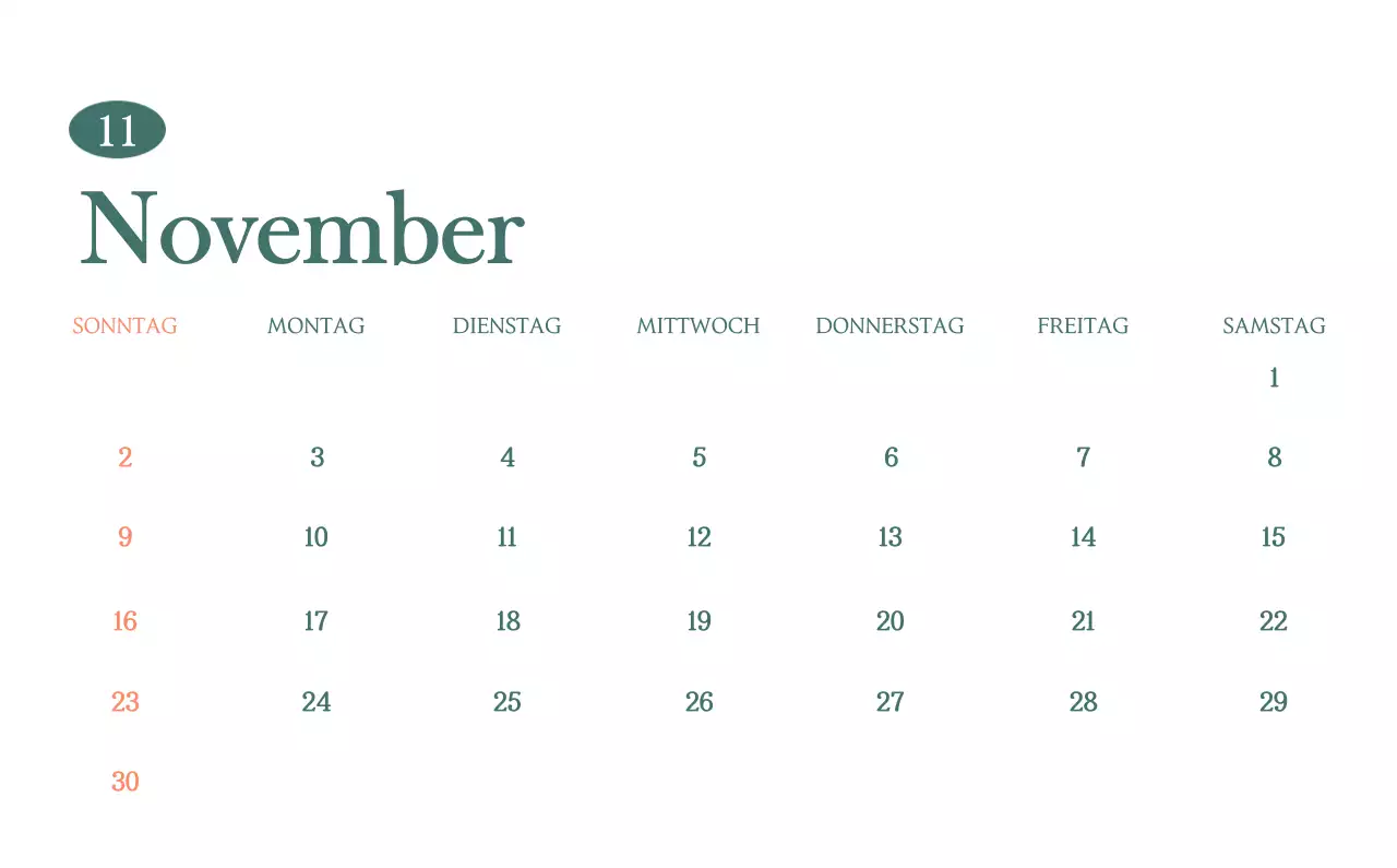 Ein moderner Café-Kalender mit Empfehlungen für das Getränk des Monats
