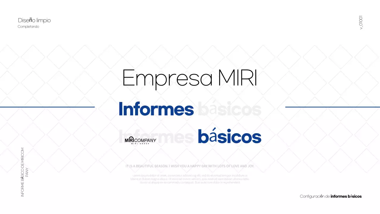 Informe blanco por defecto