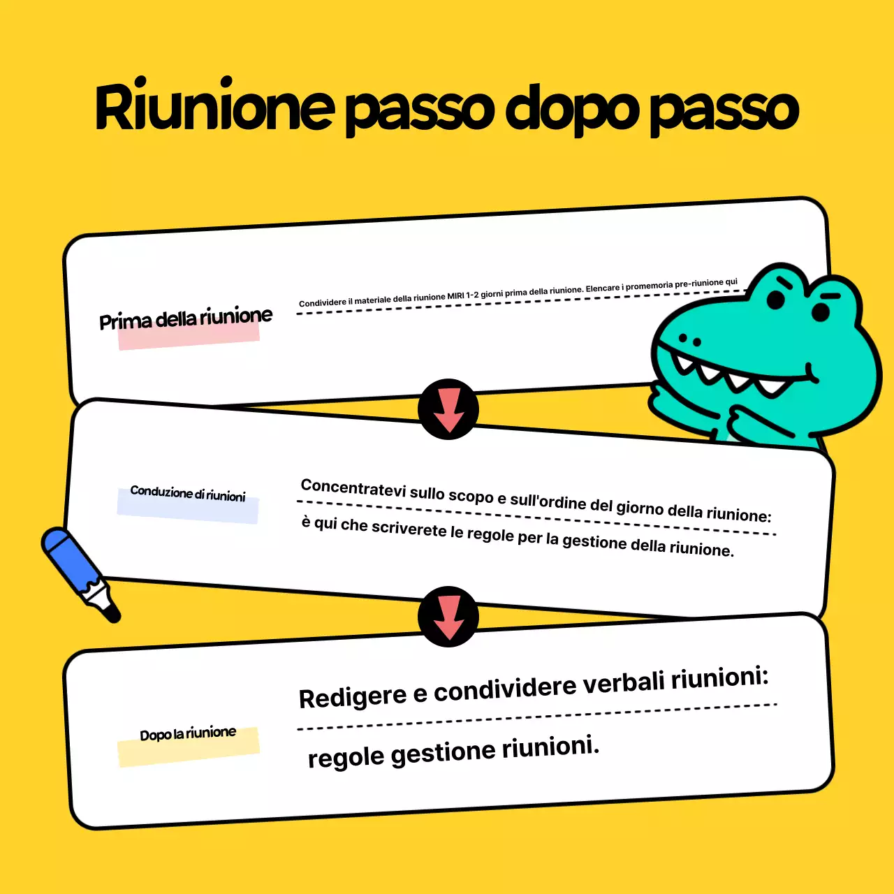 La newsletter della riunione aziendale gialla e carina