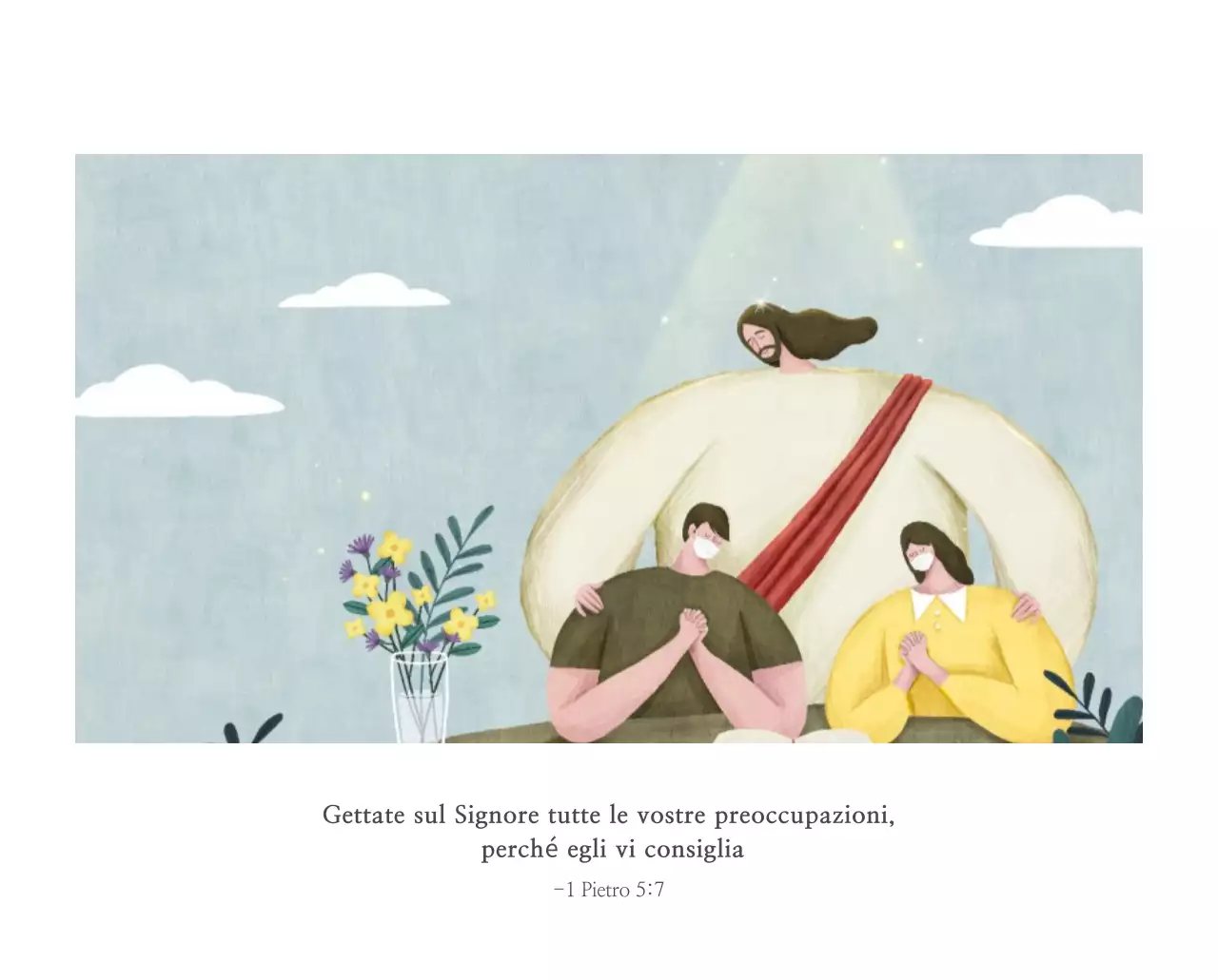 Chiesa illustrazione pulita pastello