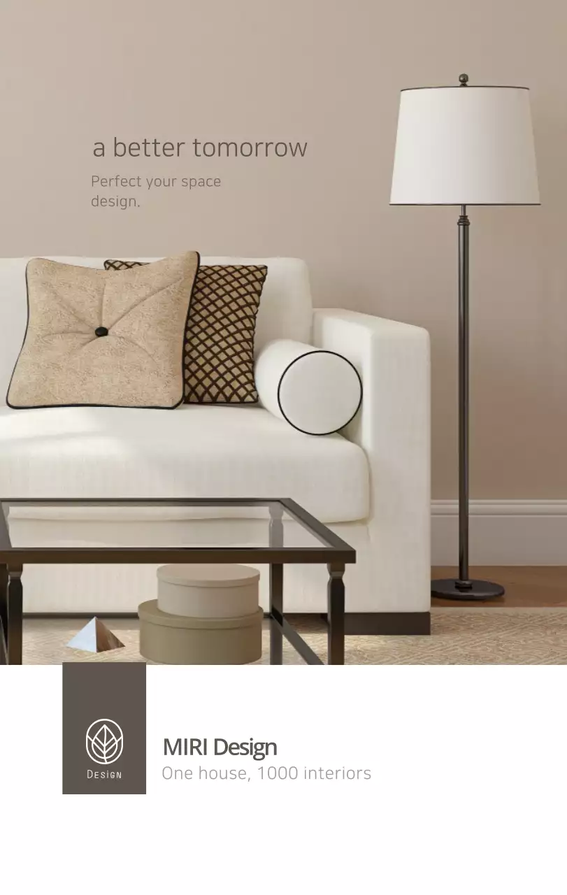 Kalender interior minimalis berwarna krem