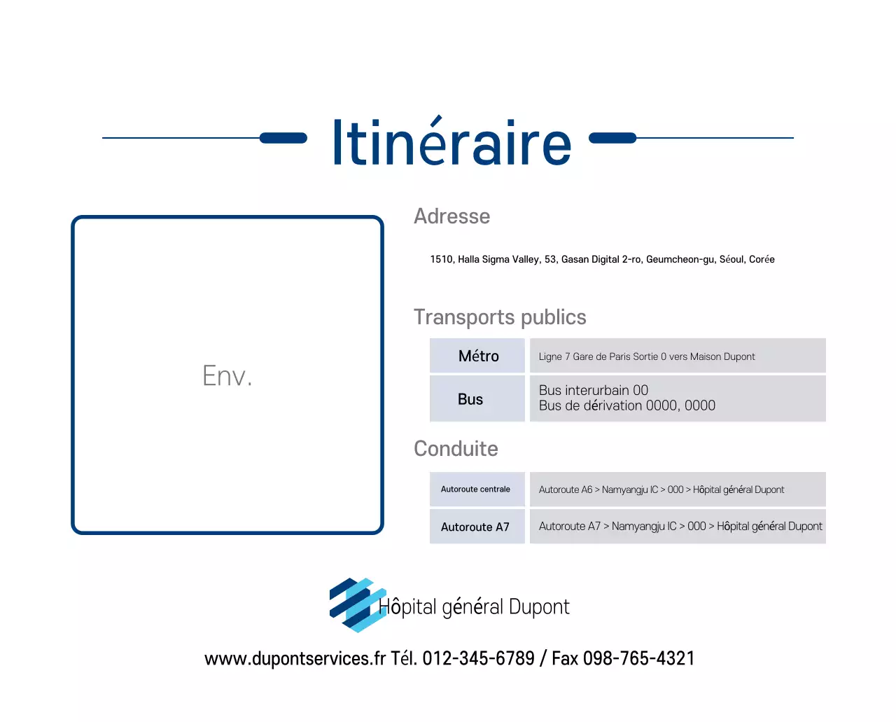 Calendrier promotionnel d'hôpital simple blanc marine