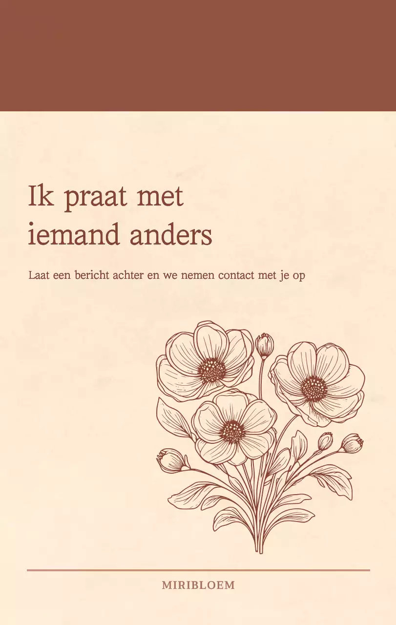 Een sentimentele bloemenkalender in lichtbruin en bruin wollen papierconcept