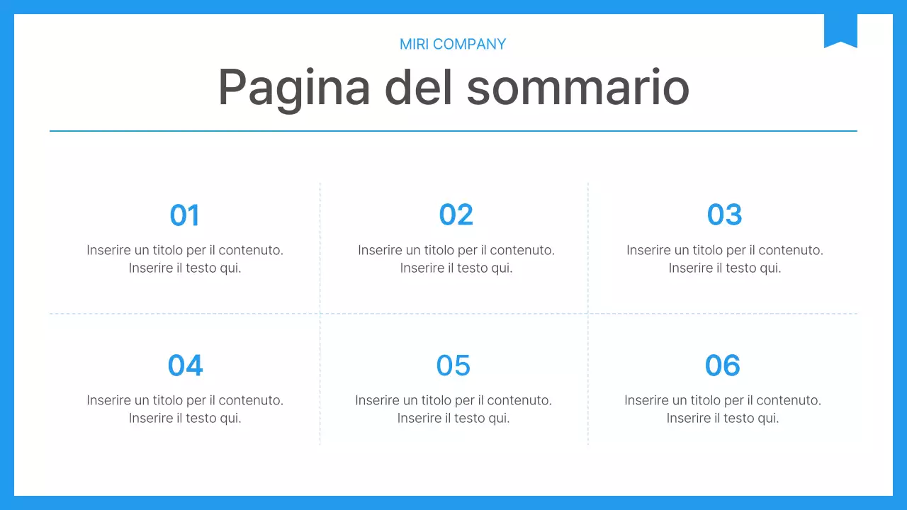 Semplice relazione aziendale in blu e bianco