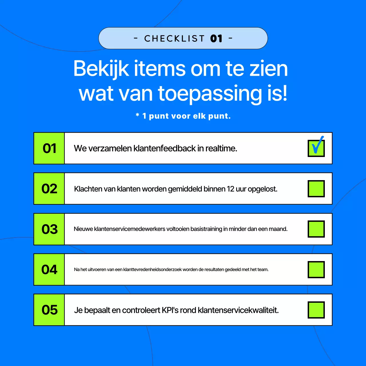 Blue's enquête voor de evaluatie van moderne services
