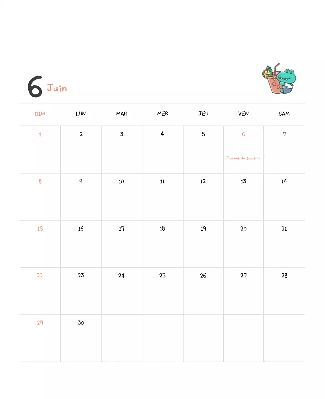 Un calendrier avec un concept d'illustration Ago mignon