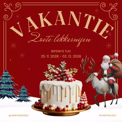rode feestelijke vakantie promotie