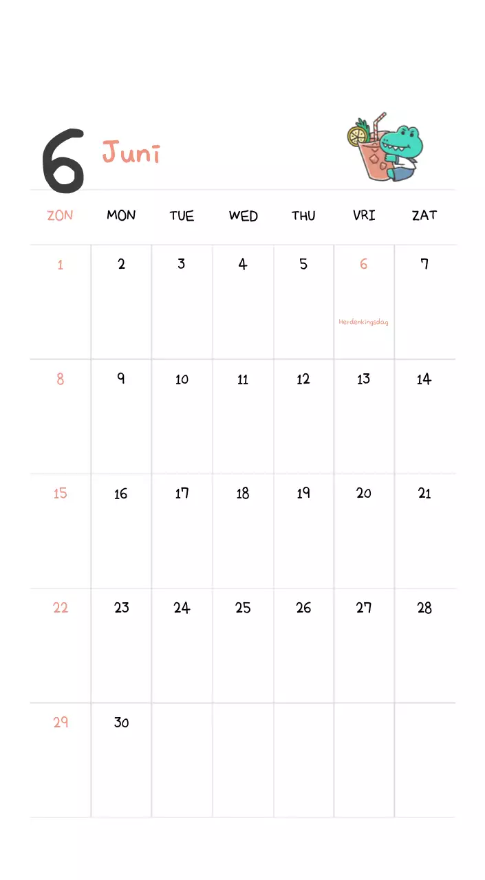 Een kalender met een schattig Ago-illustratieconcept