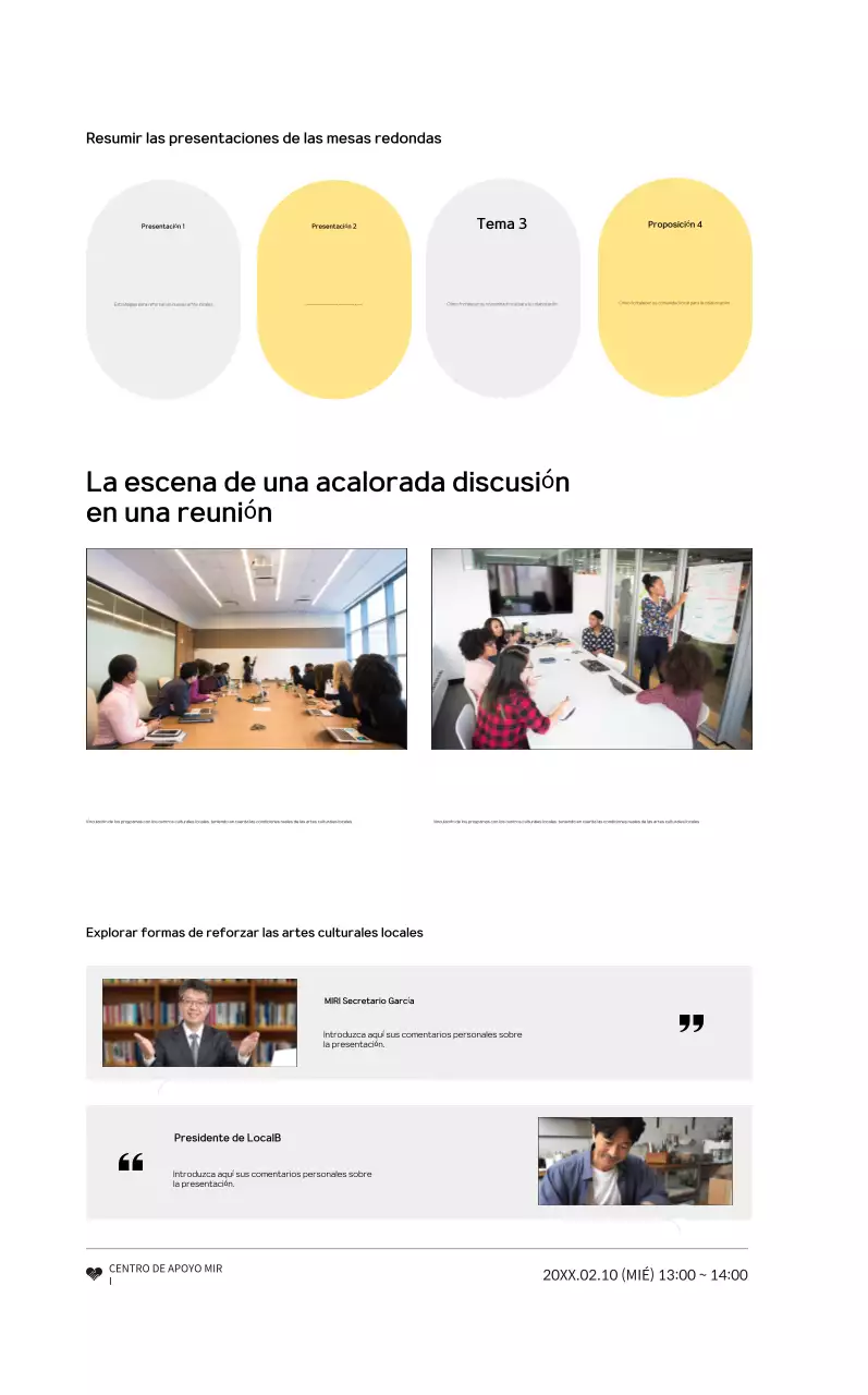 Anuncios de conferencias con formas sencillas