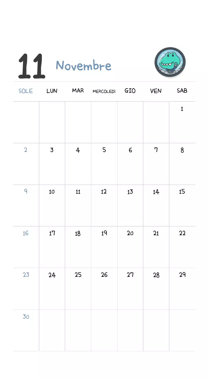 Un calendario con un simpatico concetto di illustrazione di Ago