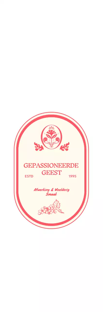 Rood logo met vintage ontwerp