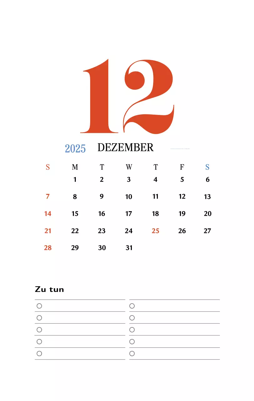 Retro-Konzept Erinnerungskalender in rot