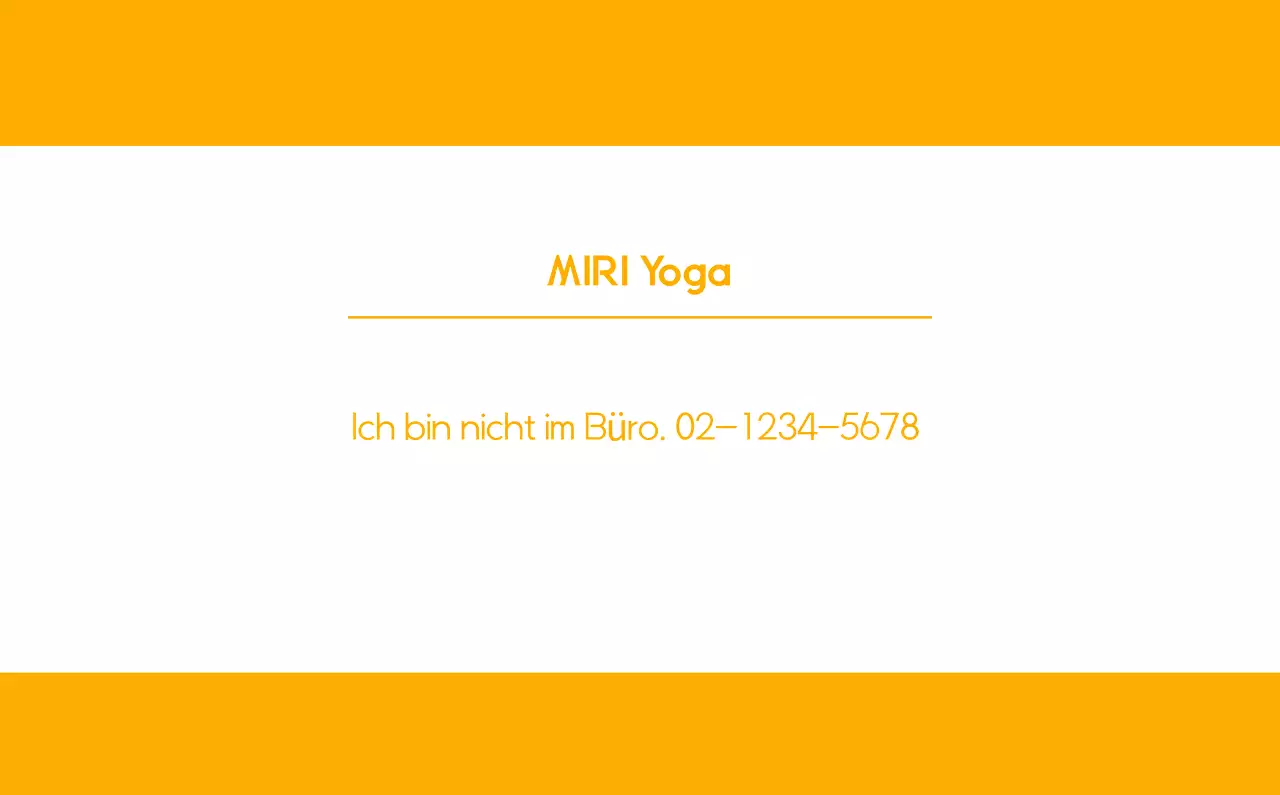 Orange Minimalistischer Yoga-Aktionskalender