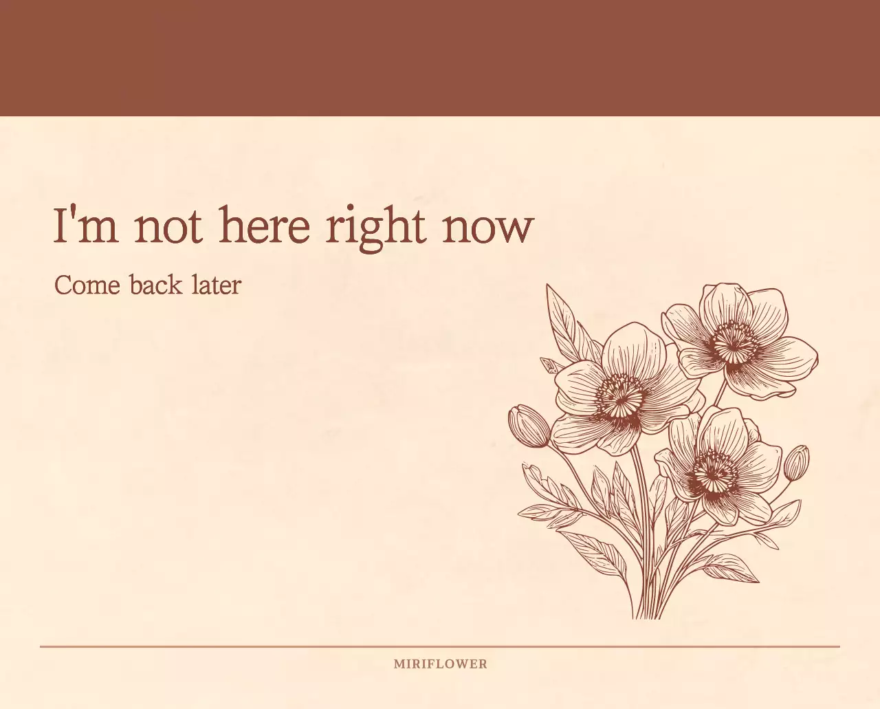 Kalender toko bunga sentimental dengan konsep kertas tenun berwarna coklat muda dan coklat