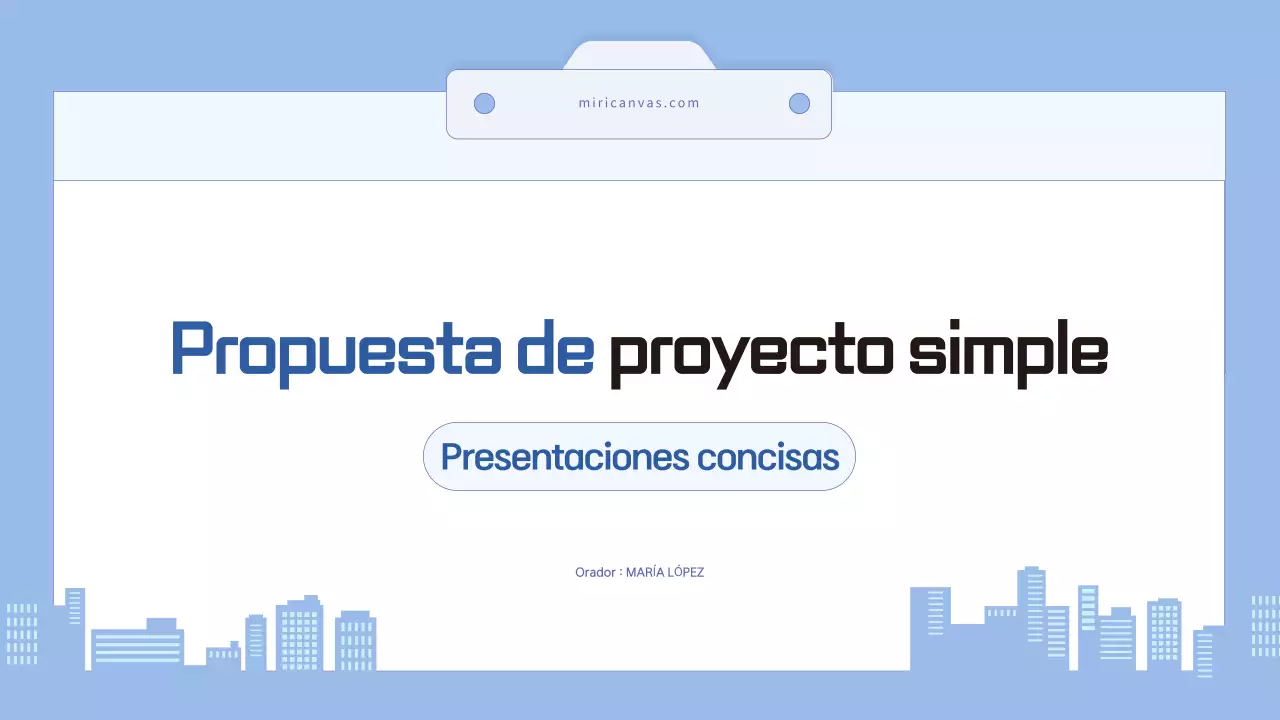 Azul claro propuesta sencilla planificación