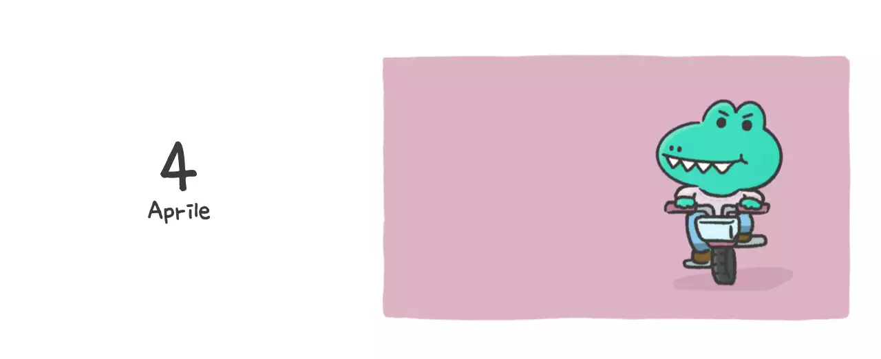 Un calendario con un simpatico concetto di illustrazione di Ago