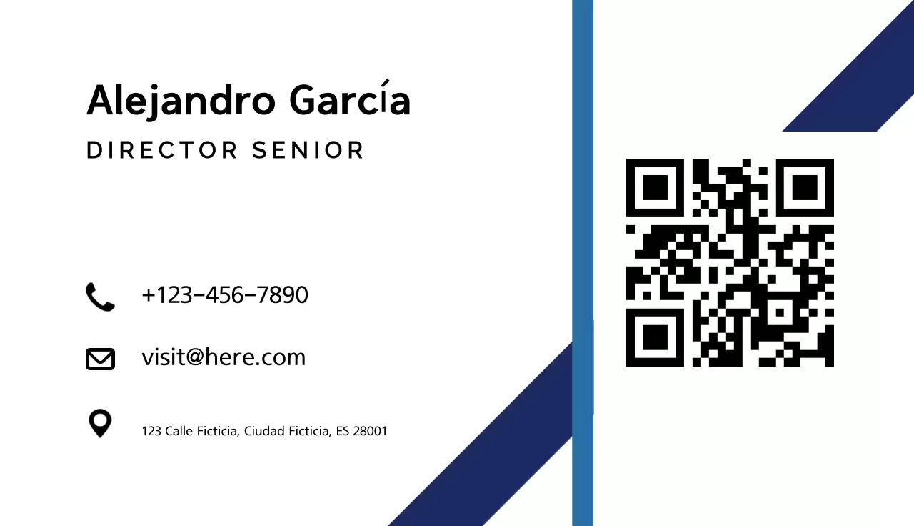 tarjeta de visita moderna blanca