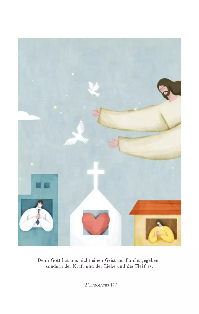 Pastell saubere Illustration Kirche