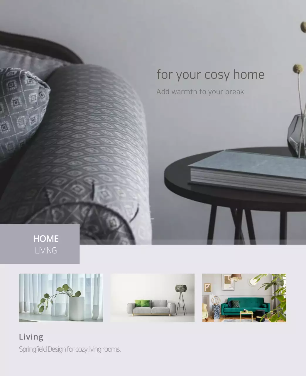 Kalender interior minimalis berwarna krem