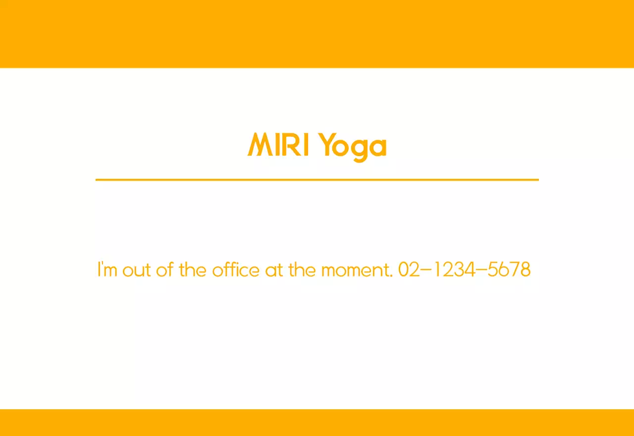 Kalender Promosi Yoga Minimalis Oranye