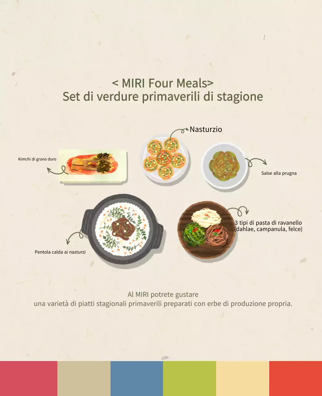 Calendario alimentare tradizionale beige