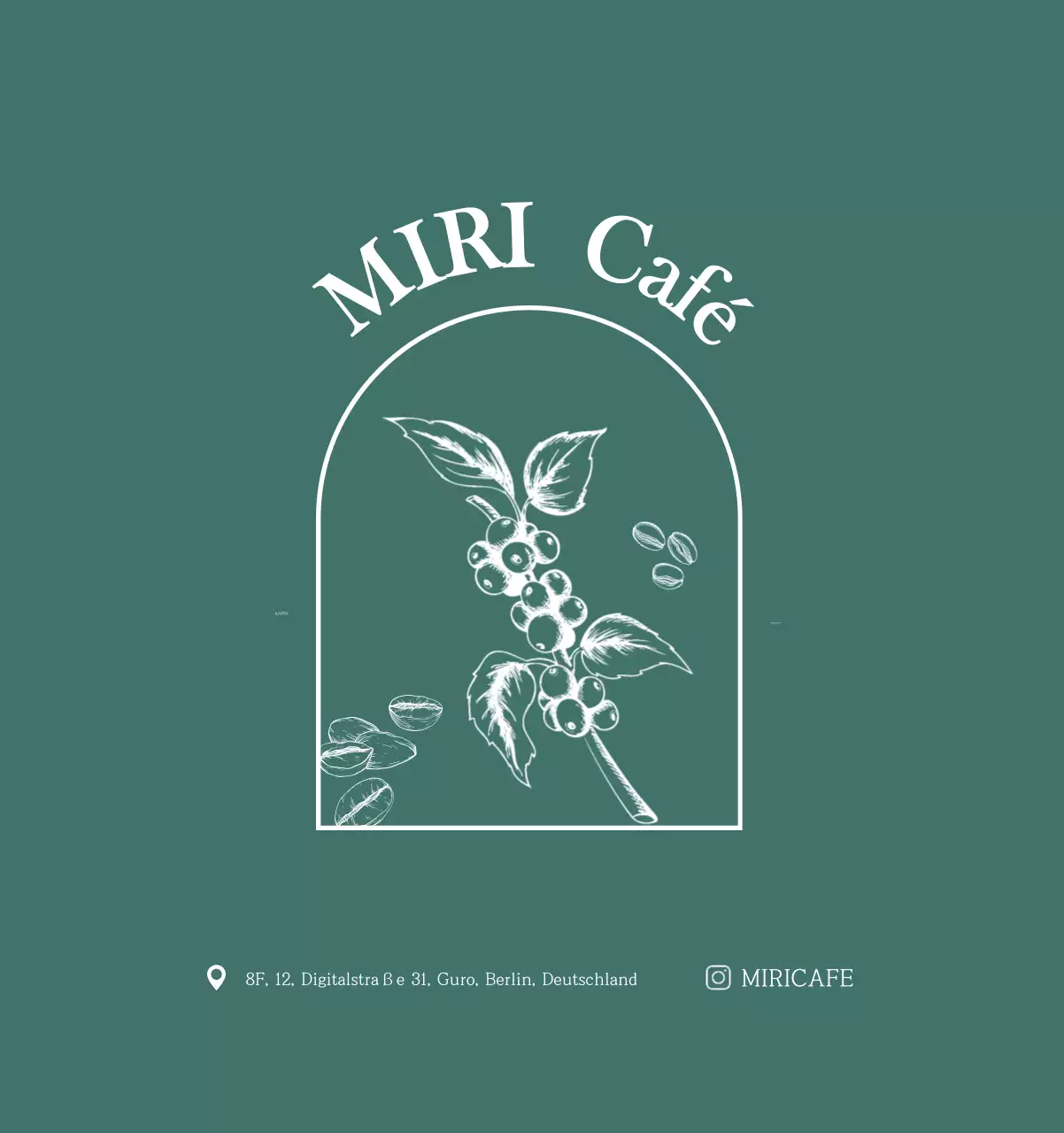 Ein moderner Café-Kalender mit Empfehlungen für das Getränk des Monats