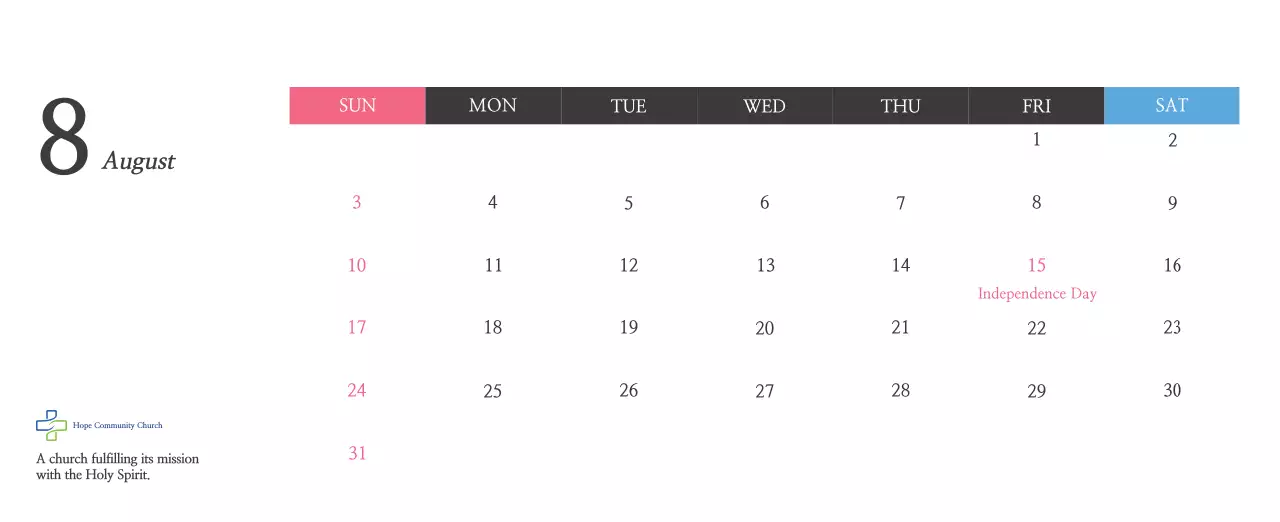 Promote a simple calligraphy Bible Church