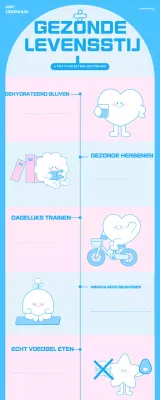 blauwe moderne gezondheidsgids