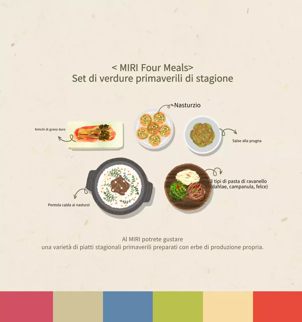 Calendario alimentare tradizionale beige