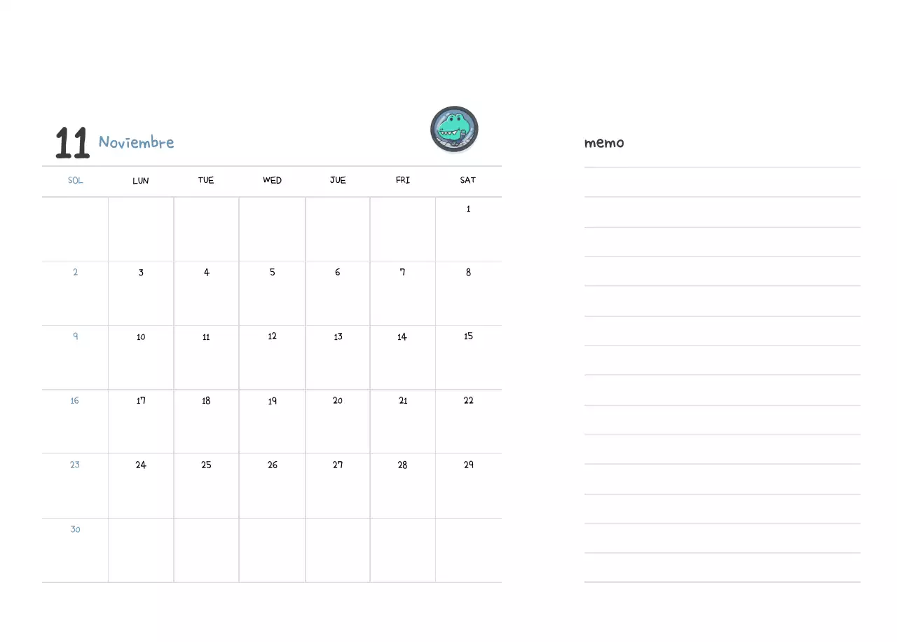 Un calendario con un bonito concepto de ilustración de Ago
