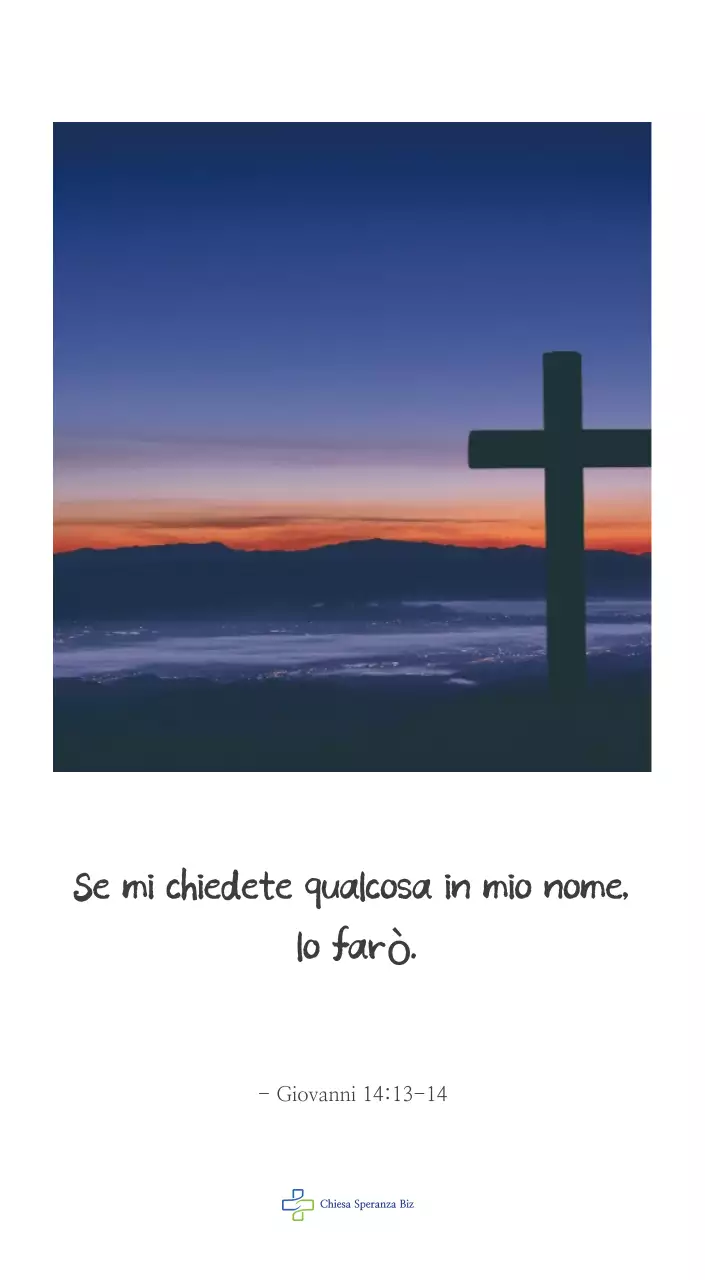 Promozione della chiesa biblica in calligrafia semplice